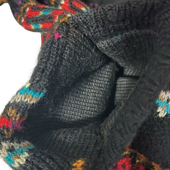 Manos Alpaca Men Cardigan Sweater Size S Floral Embroidered Button Down Front - Picture 8 of 11